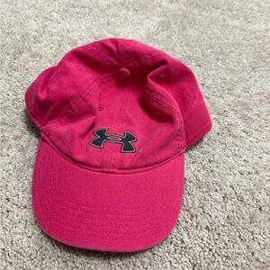 Under Armour Pink Baseball Cap with Black Logo